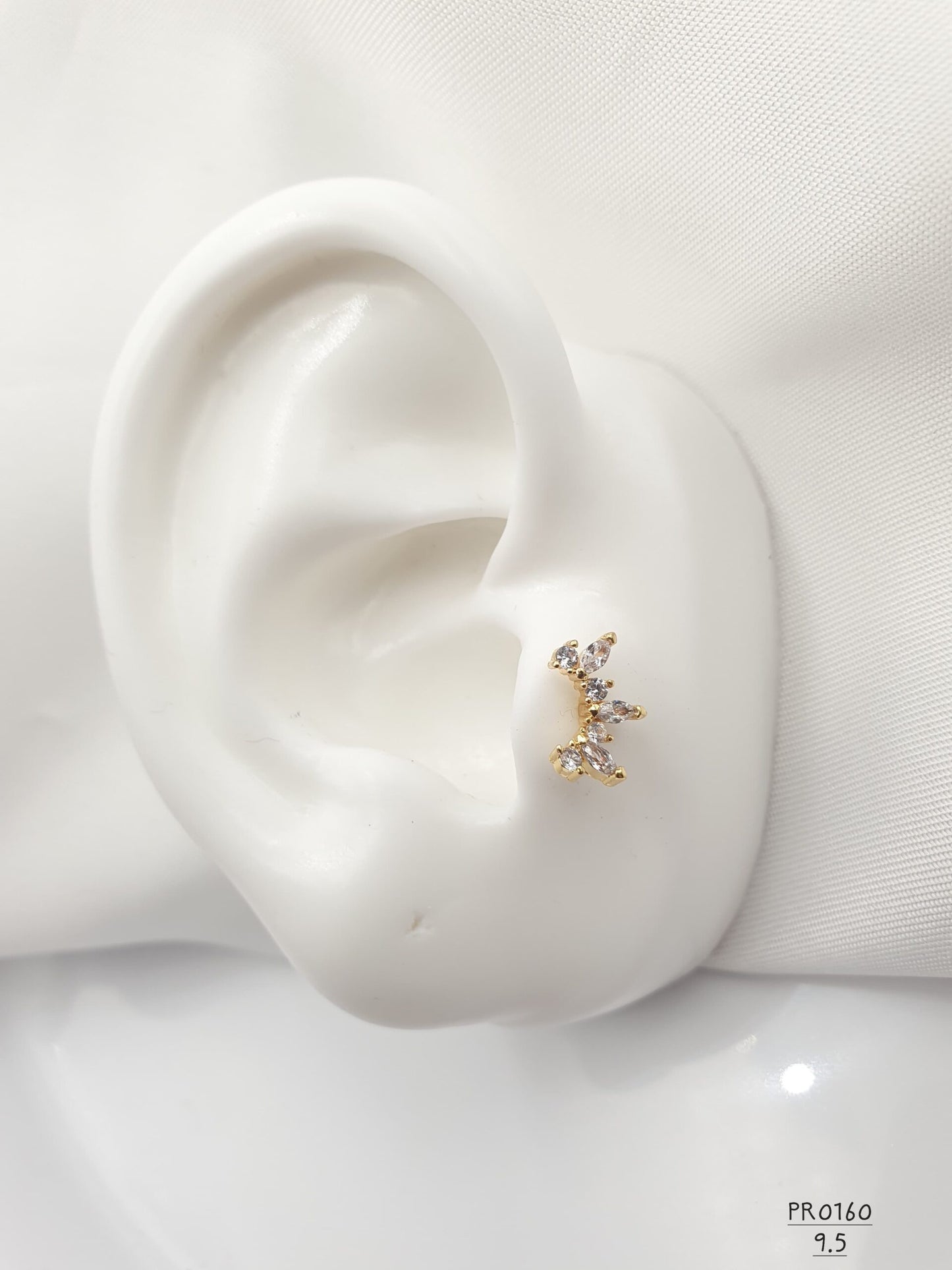 Piercing Con Circón Acero y Rodio PR0160