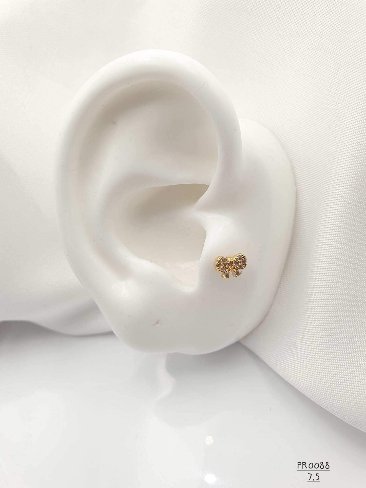 Piercing Con Circón Acero y Rodio PR0088