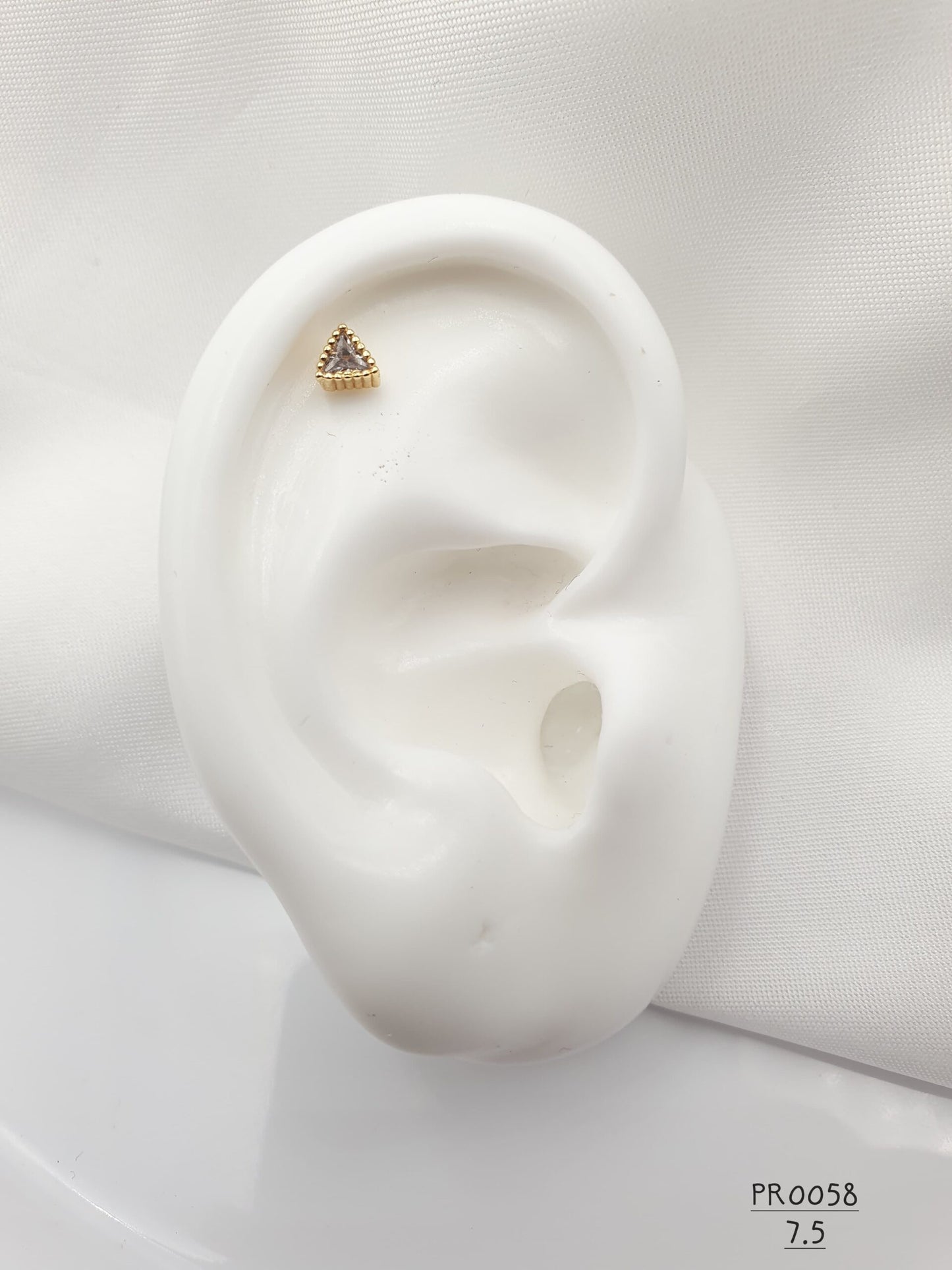 Piercing Con Circón Acero y Rodio PR0058