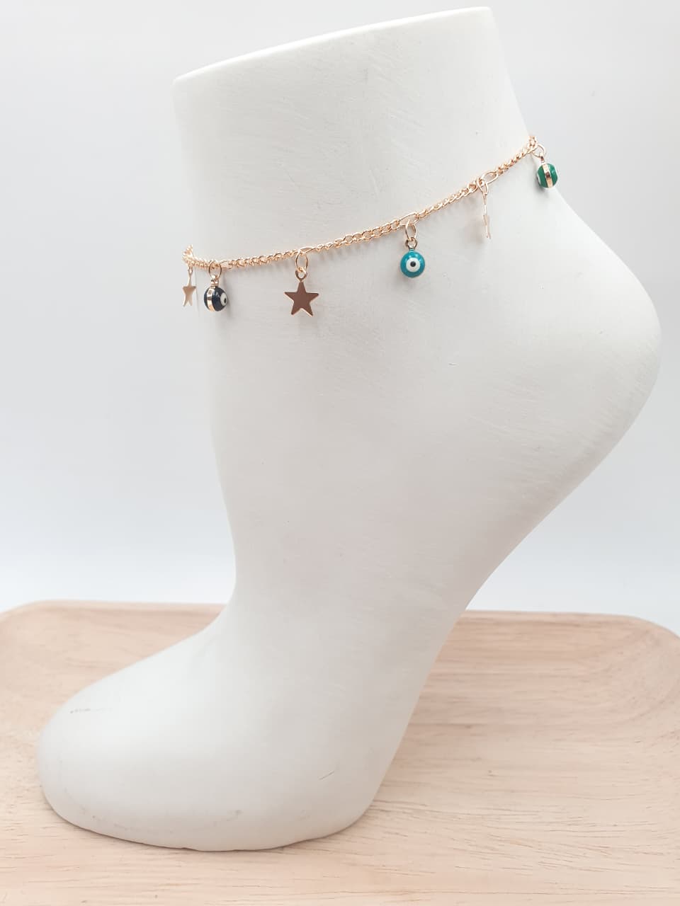 Tobillera Rodio Ojitos