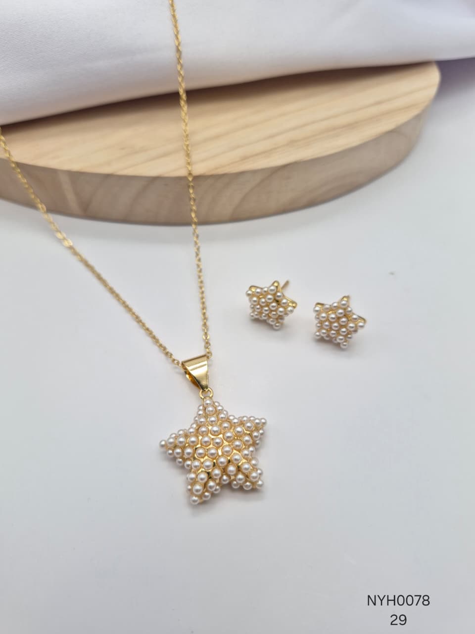 Dúo Cadenas Con Perlas Estrella
