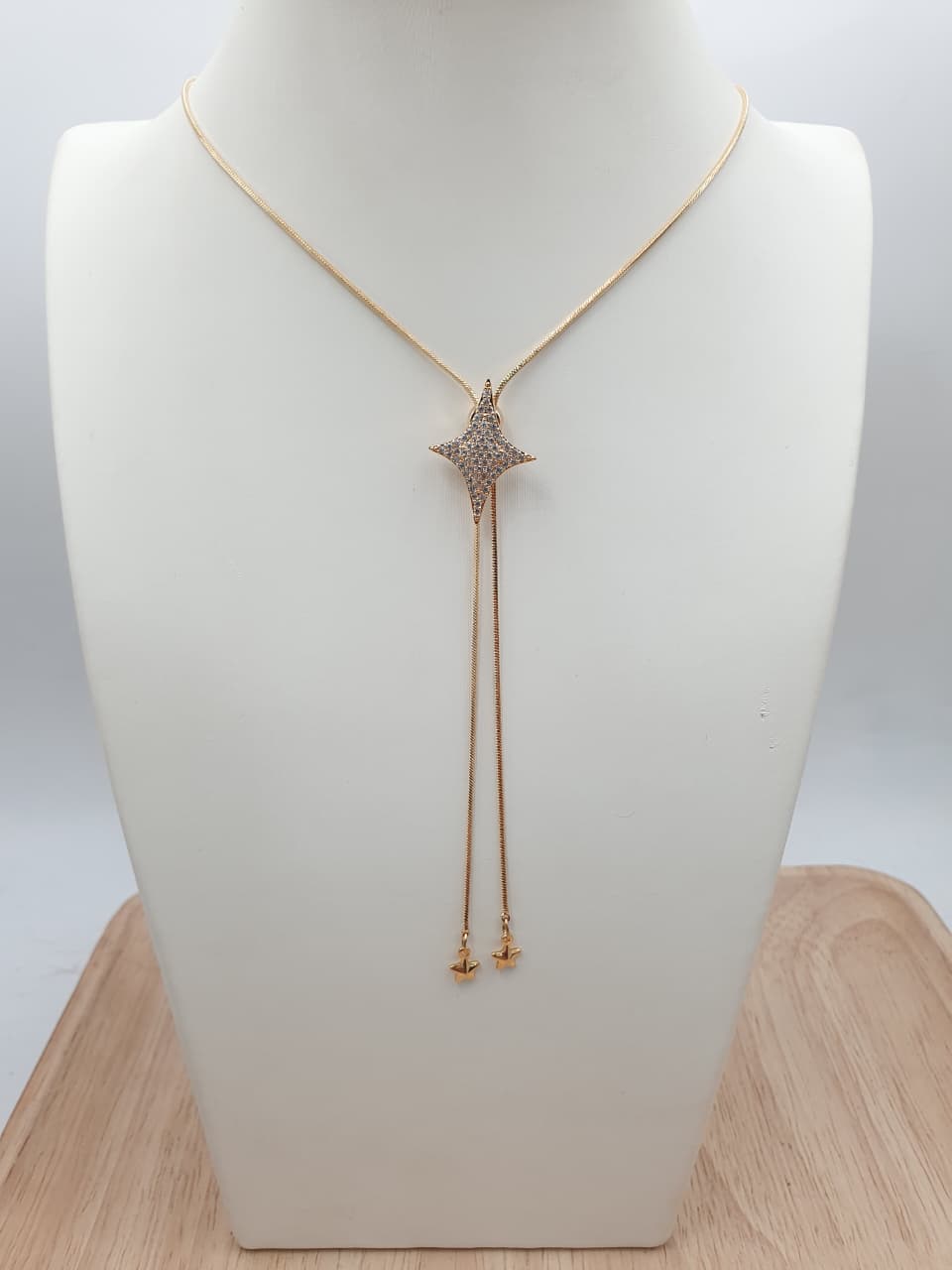 Cadena Corbatin Rodio CCH06