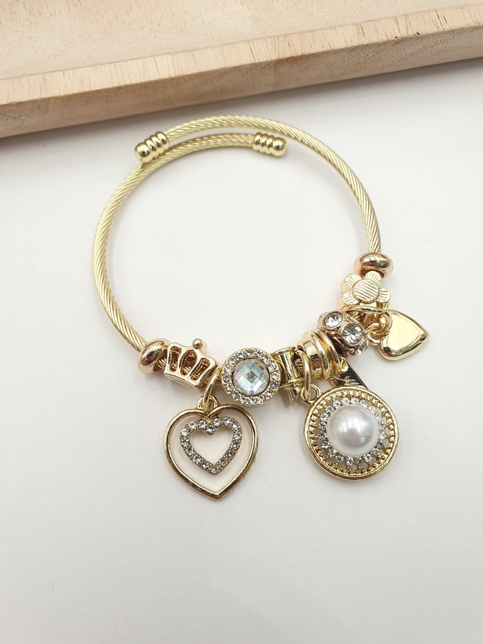 Pulsera Aro En Rodio PAND-6
