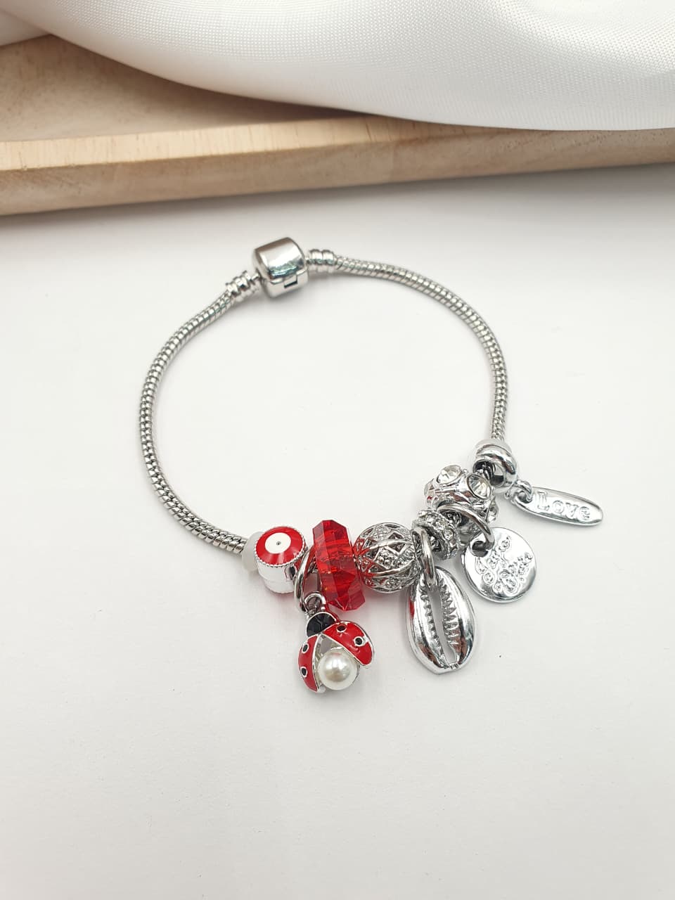 Pulsera Aro En Rodio PAND-5