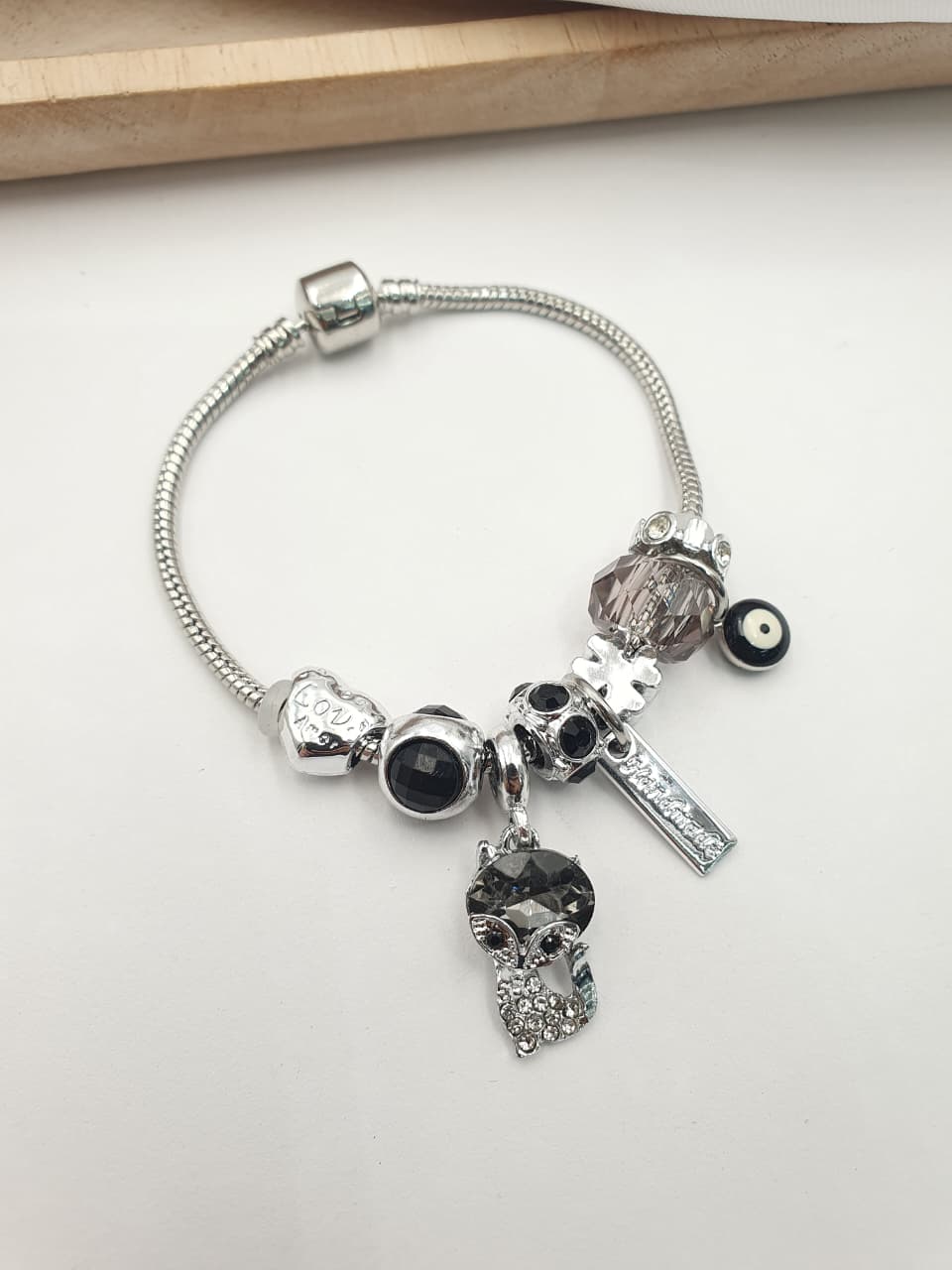 Pulsera Aro En Rodio PAND-8