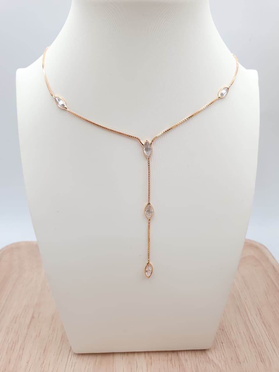 Cadena Corbatin En Rodio CCH007