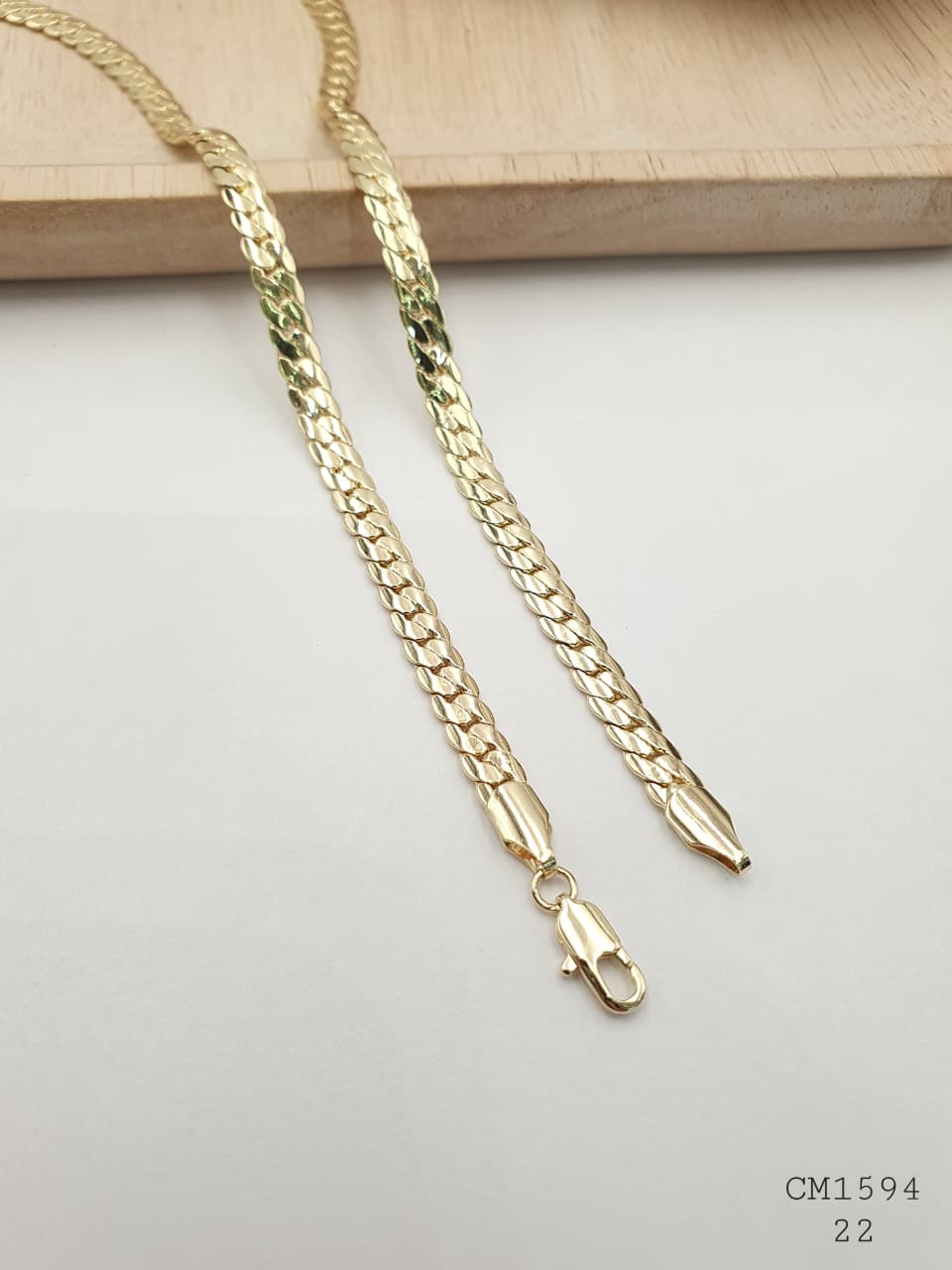 Cadena Hombre Cobre con Baño En Oro CM1594