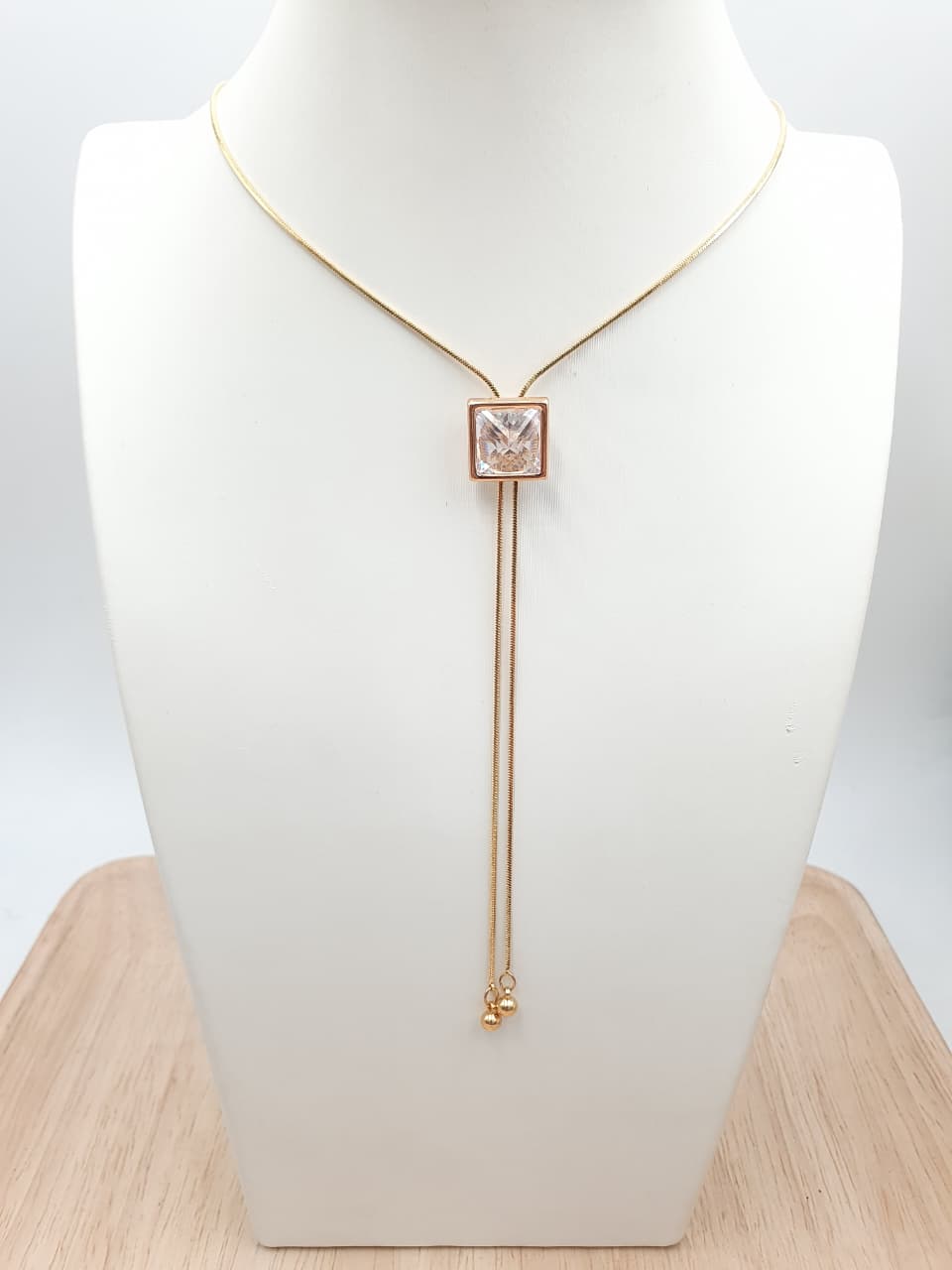 Cadena Corbatin Rodio CCH-3