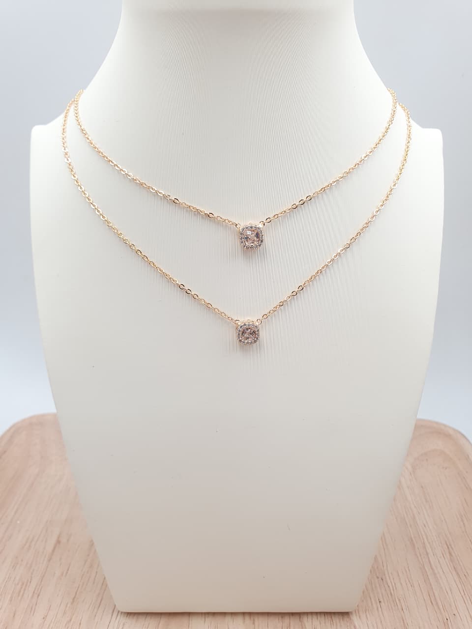 Cadenas Dobles En Rodio DCH-32