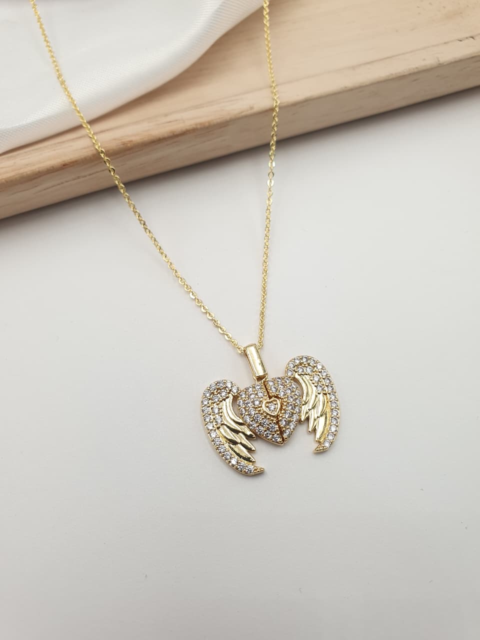 Cadena alas de angel Personalizable AL04