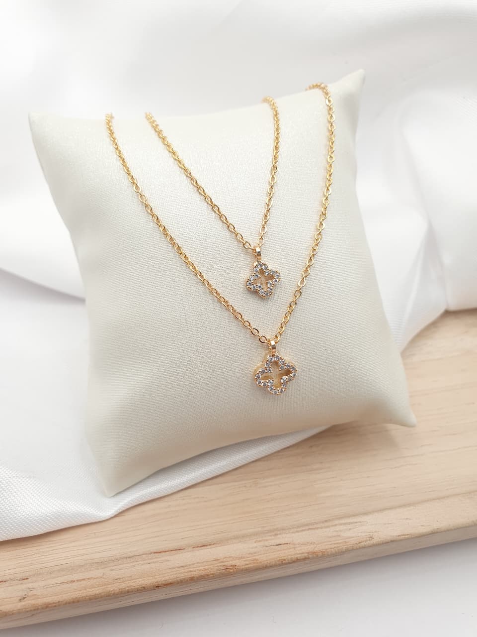 Cadena doble en rodio DB04