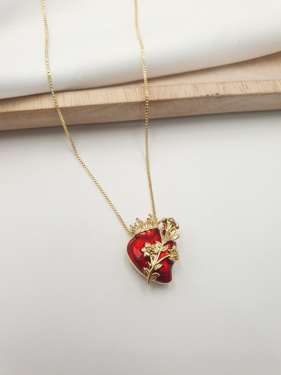 Cadena Sagrado corazon Rodio SAG17