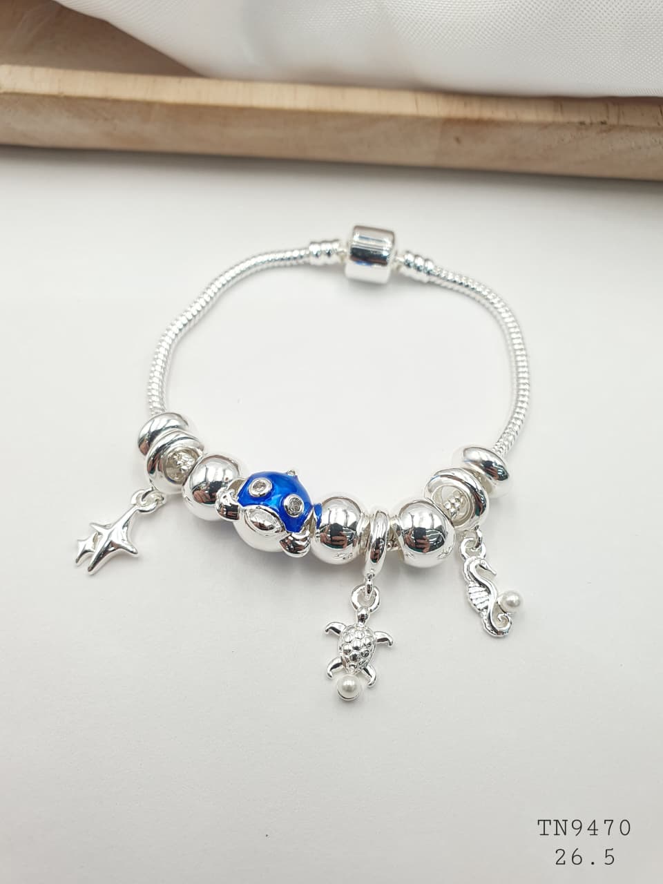 Pulsera Plateada Aro En Rodio TN9470