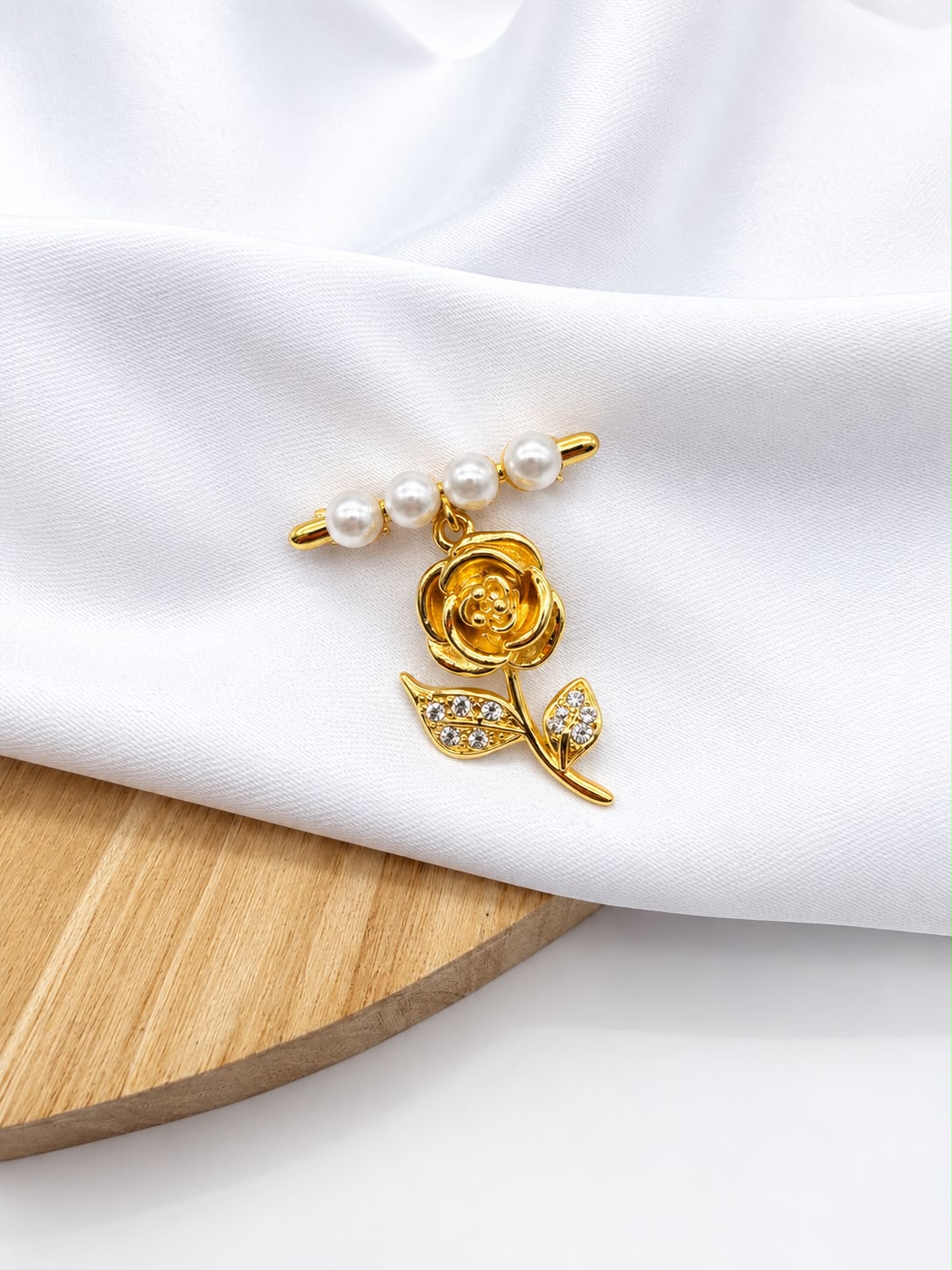 Prendedor Rodio Con Perlas PR26307C