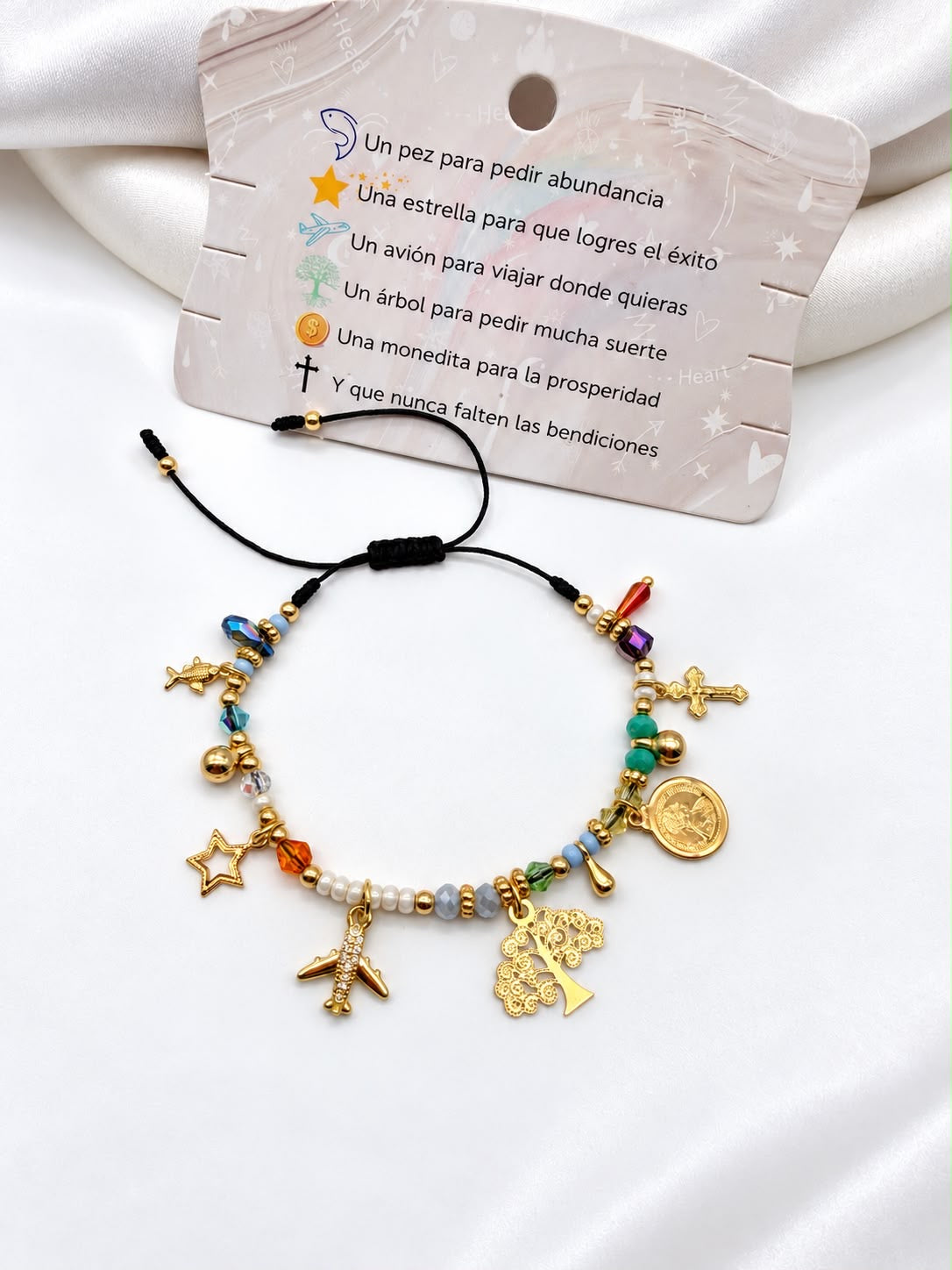 Pulsera tejida de los deseos
