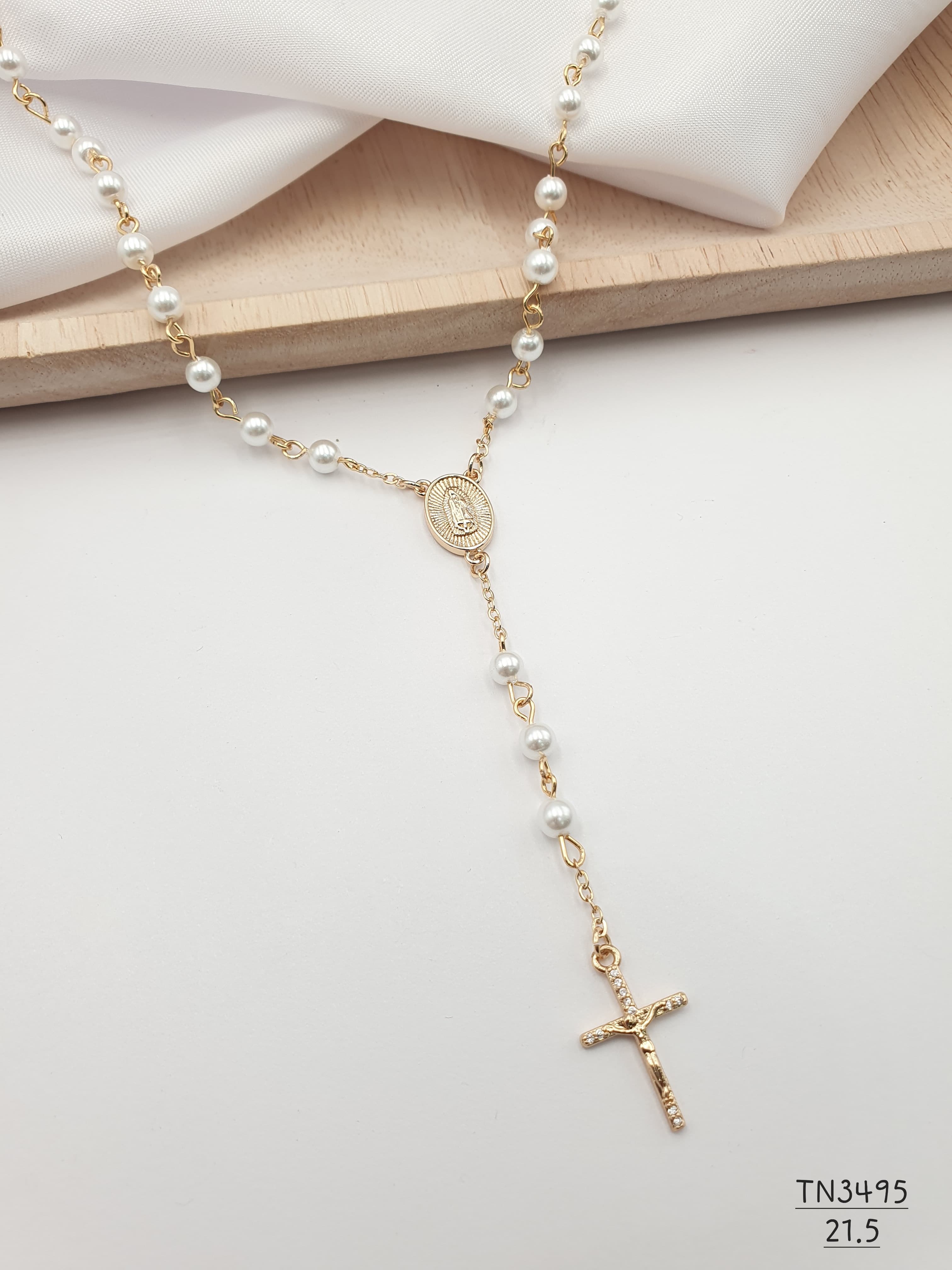 Camandula Rodio Con Perlas TN3495