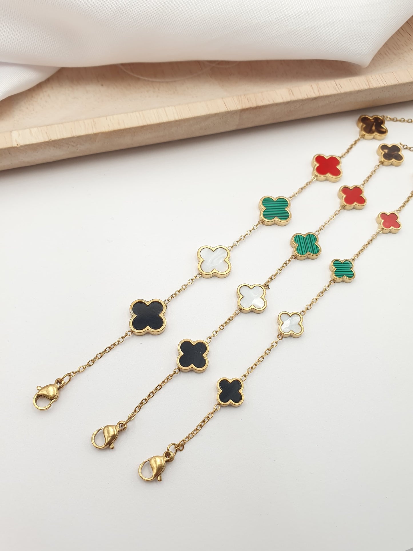 Pulsera Trébol Rodio