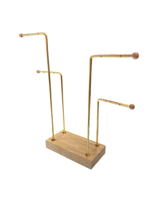 Exhibidor Aretes Madera Base x4 EXH18-25