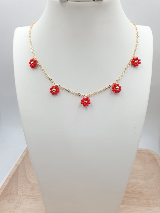 Gargantilla Flores en Chaquiras