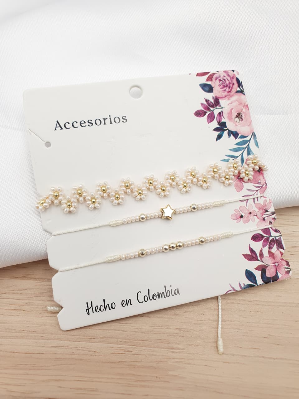 Pulsera x3 Tejida En Chaquiras