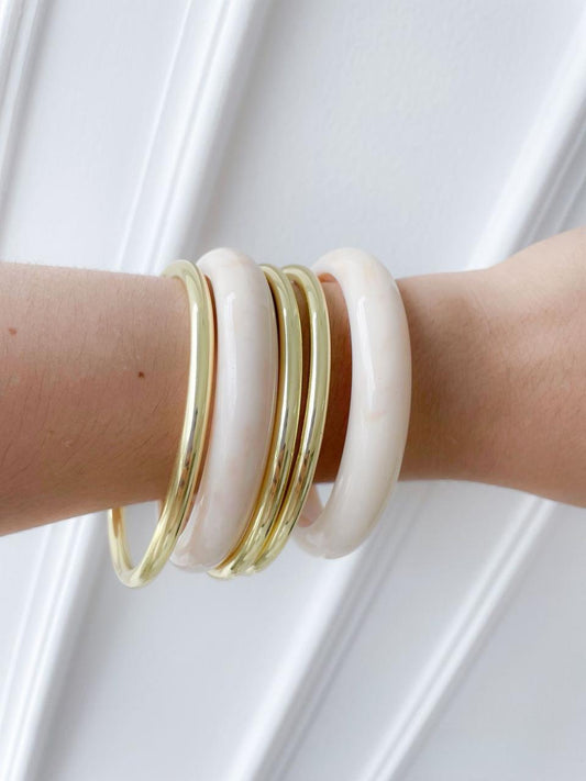 Brazalete Resina Con Rodio