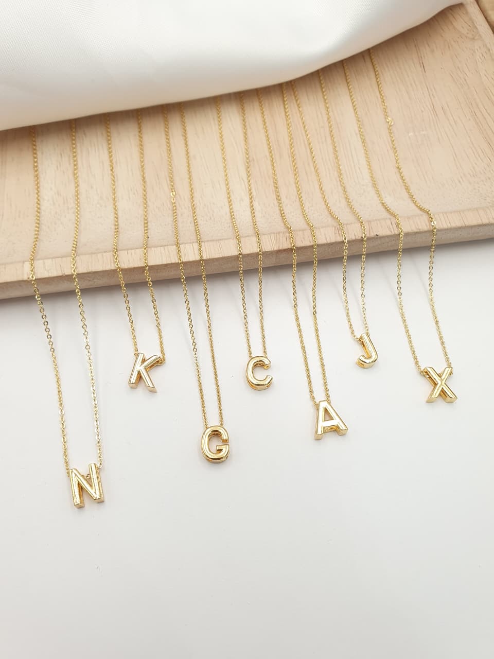 Cadena Letras Lisas En Rodio