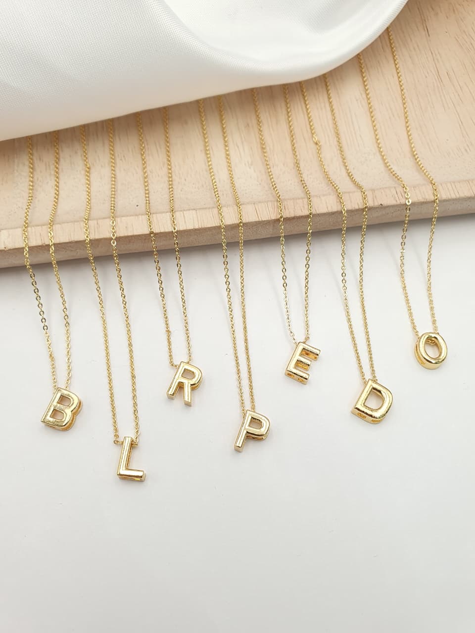 Cadena Letras Lisas En Rodio