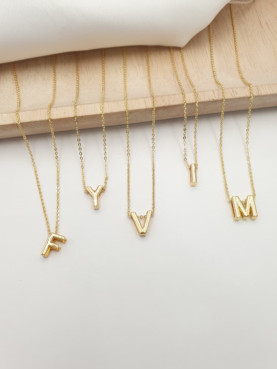 Cadena Letras Lisas En Rodio