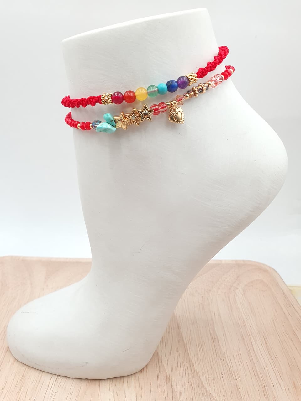 Tobillera Tejida 7 chakras