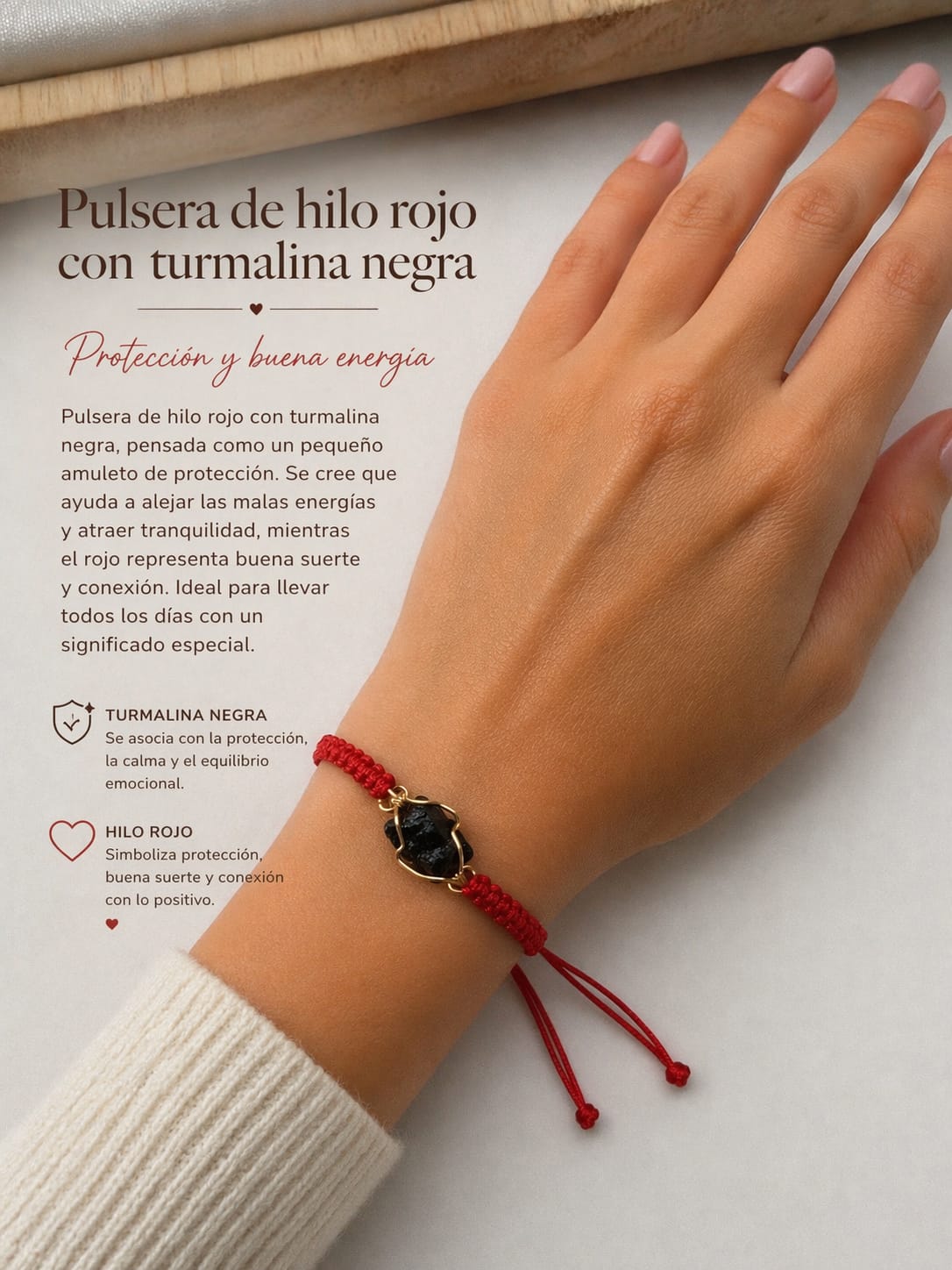 Pulsera Tejida Turmalina