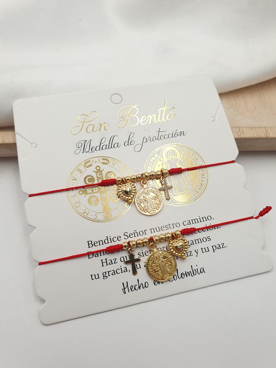 Pulsera Tejida San Benito Doble