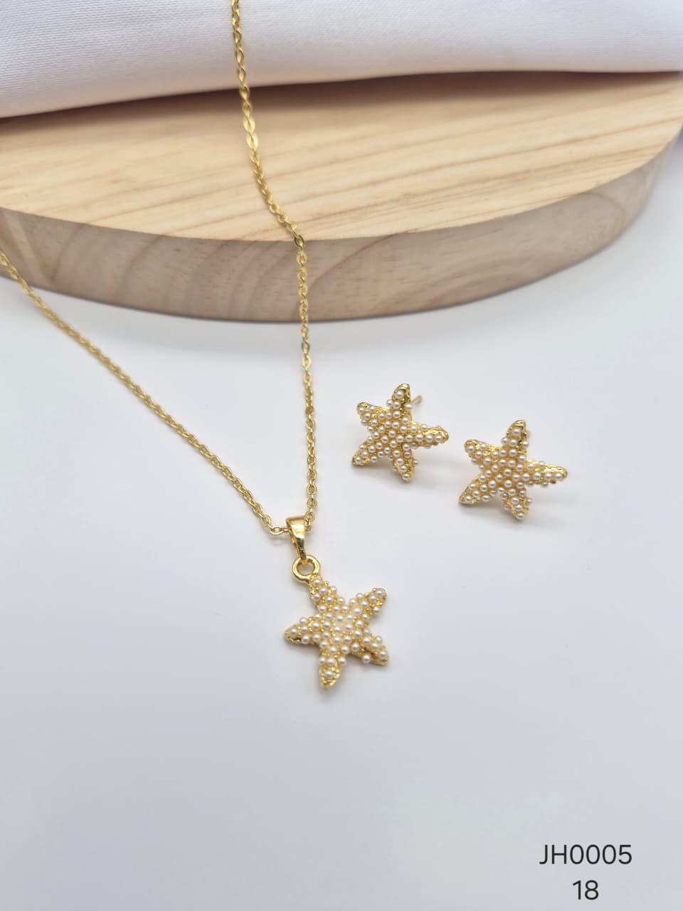 Dúo Cadenas Con Perlas Estrella de Mar