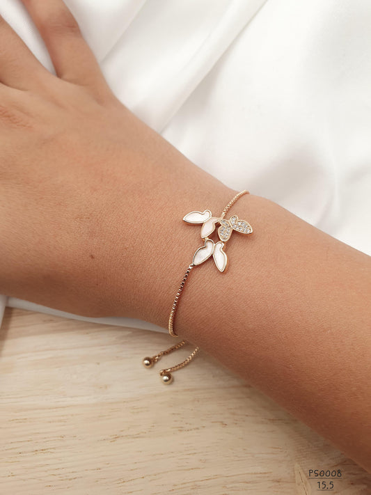 Pulsera rodio mariposas