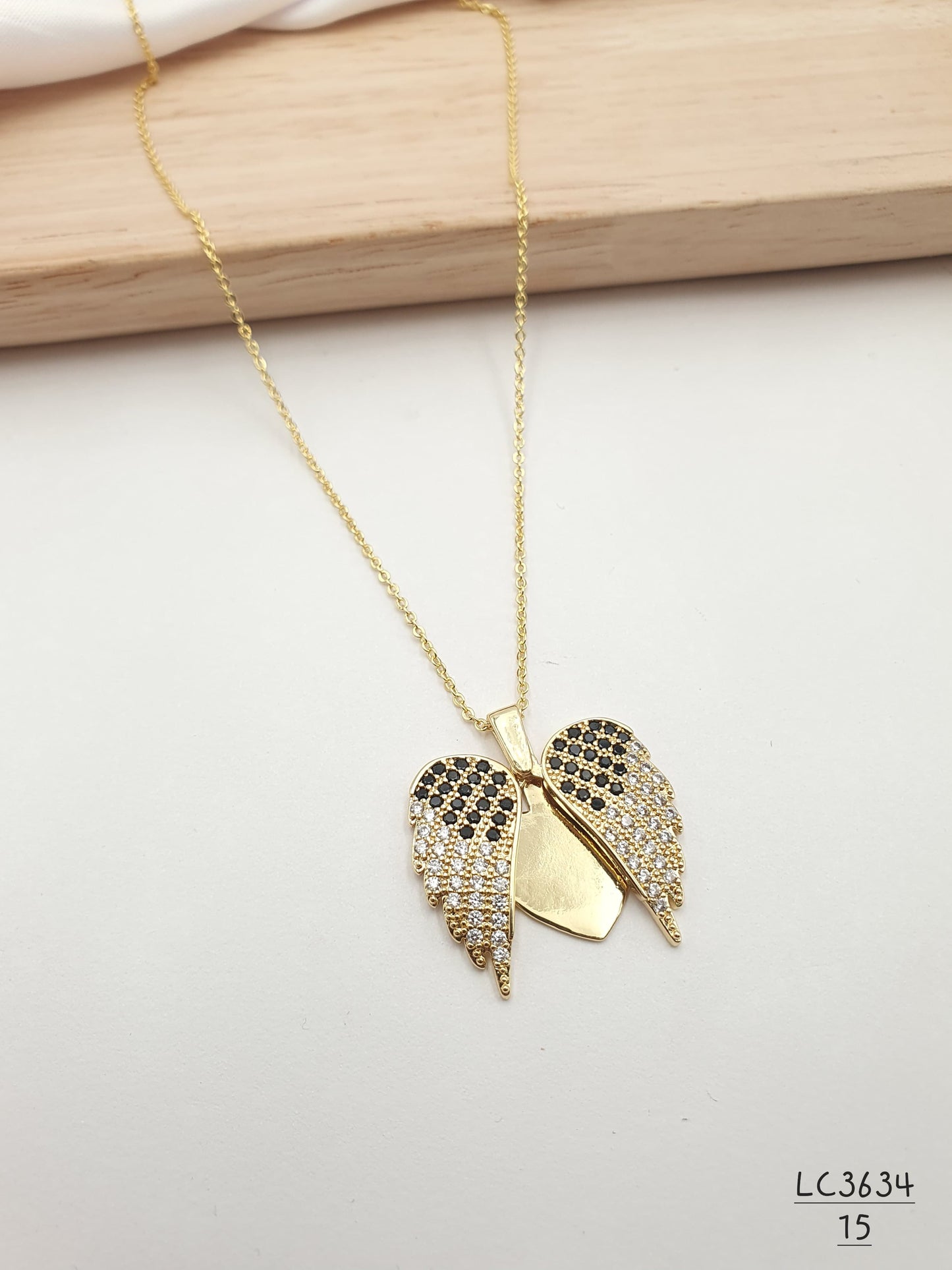 Cadena Alas De Ángel En Rodio 2