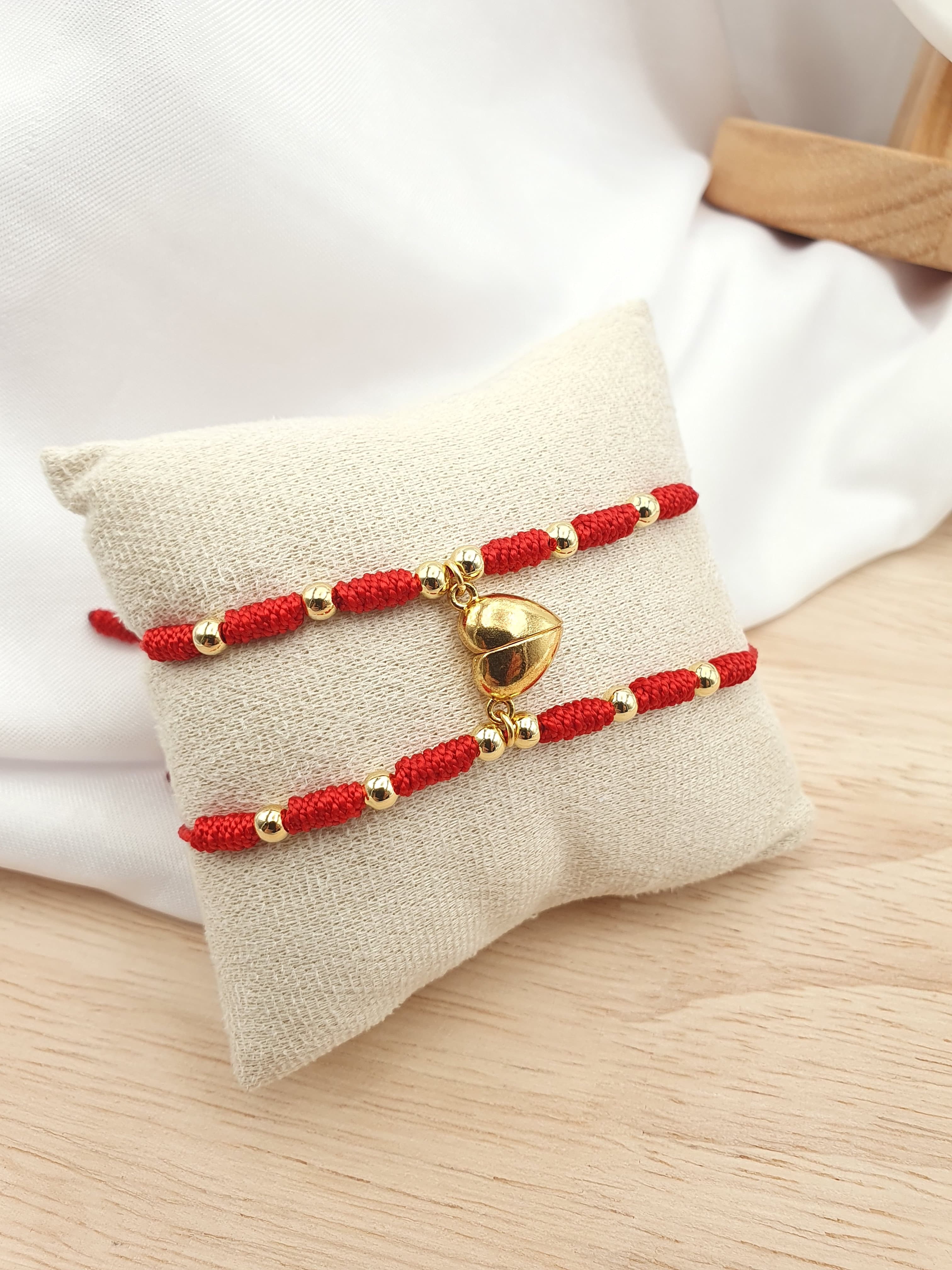 Pulsera pareja corazon con iman