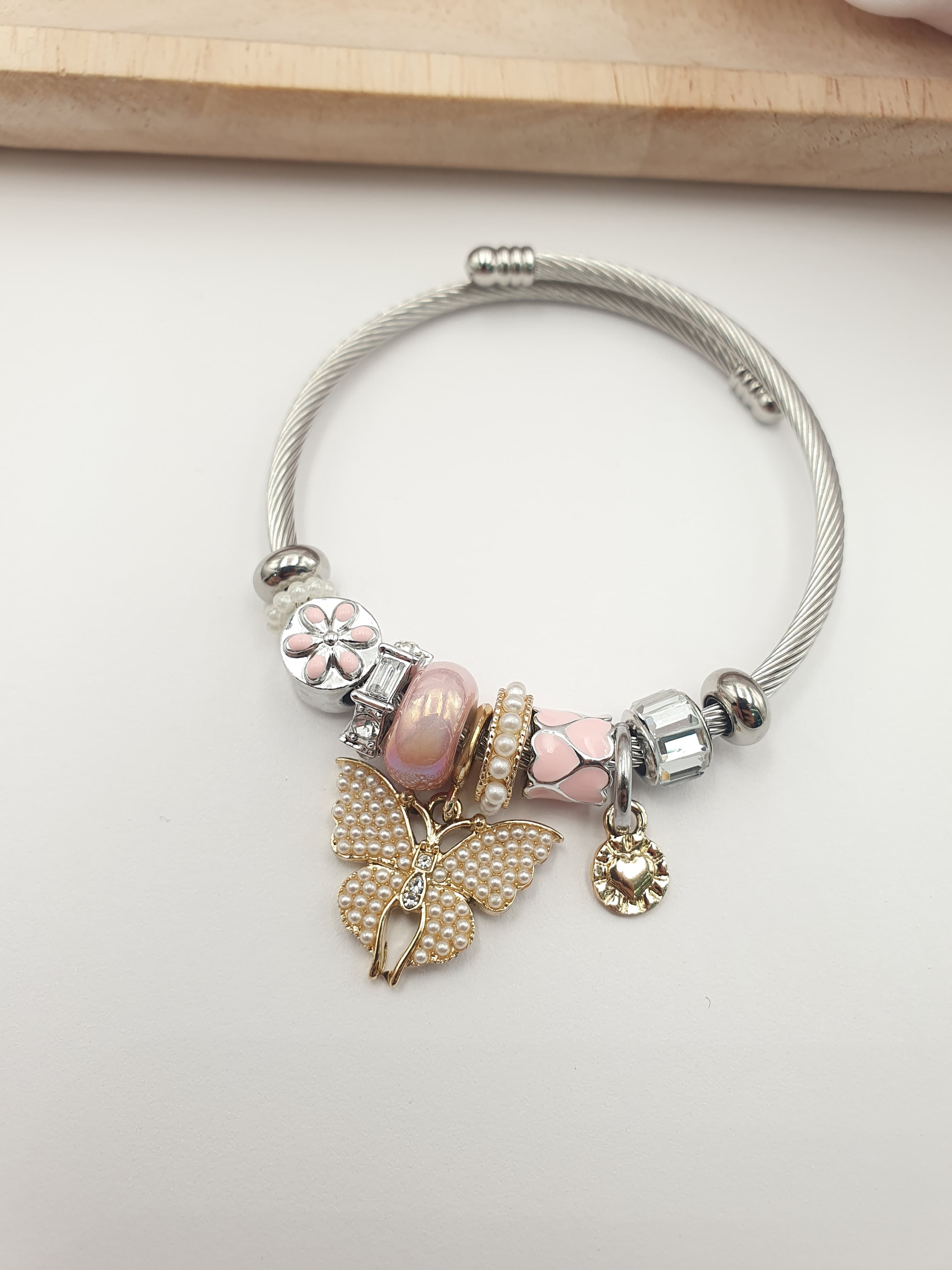 Pulsera Tipo Pandora Rodio PAN-D-7