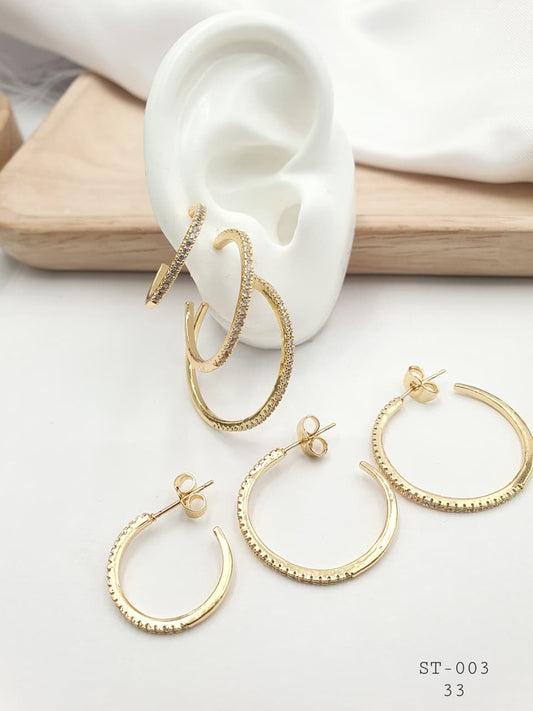 Set Candongas En Rodio  ST-003