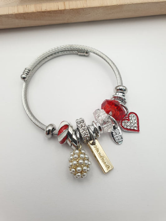 Pulsera Aro en Rodio PAND-01