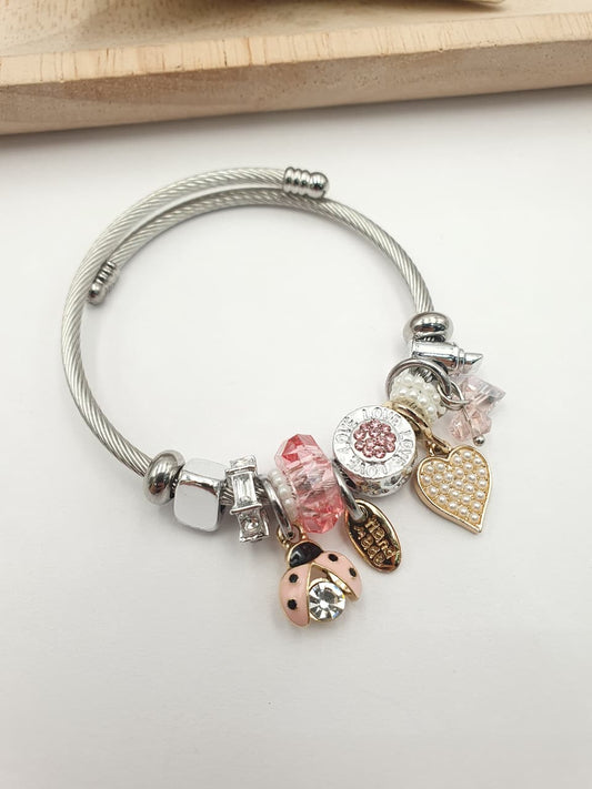 Pulsera Aro en Rodio PAND-08