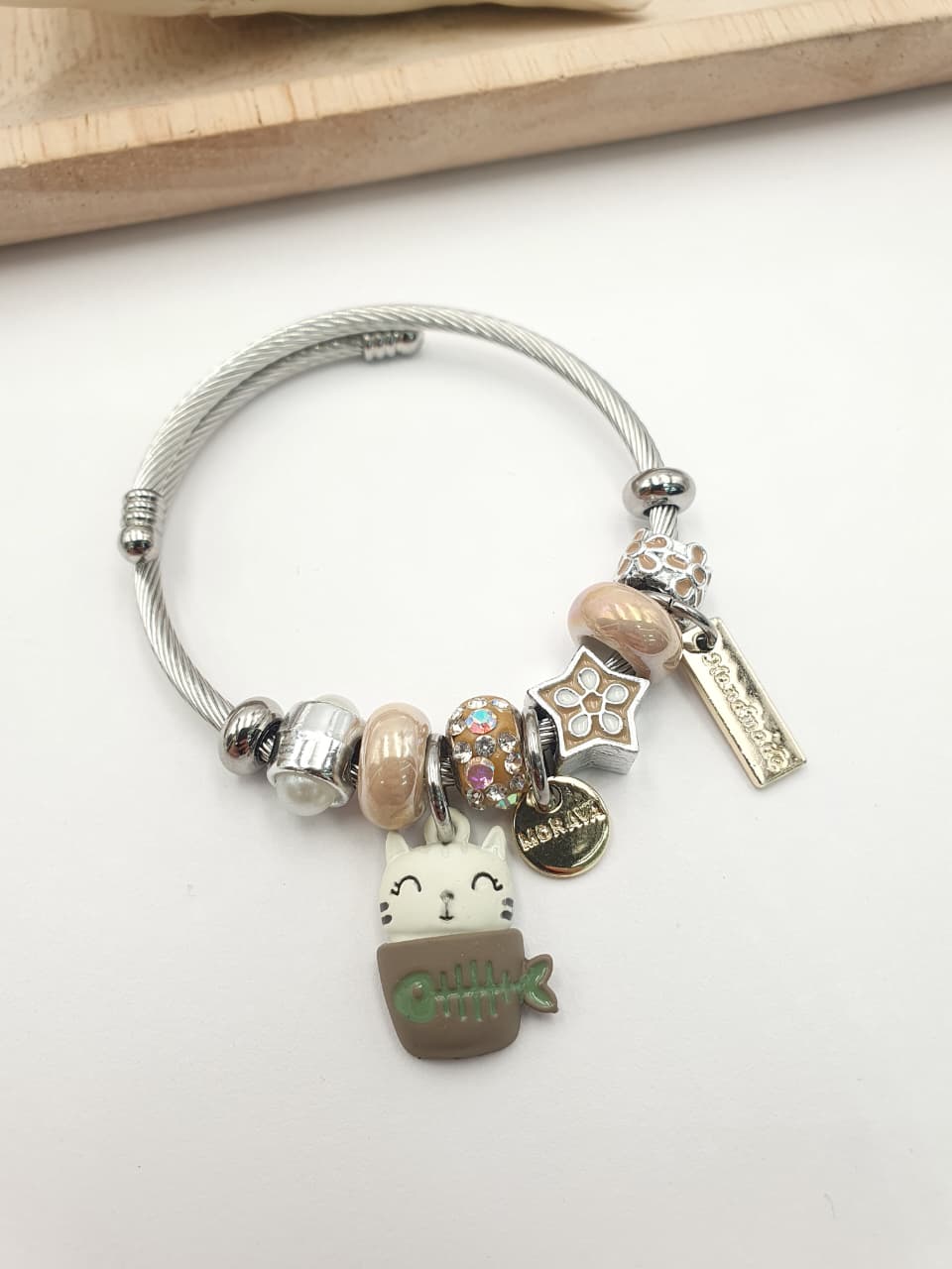 Pulsera Aro en Rodio PAND-07