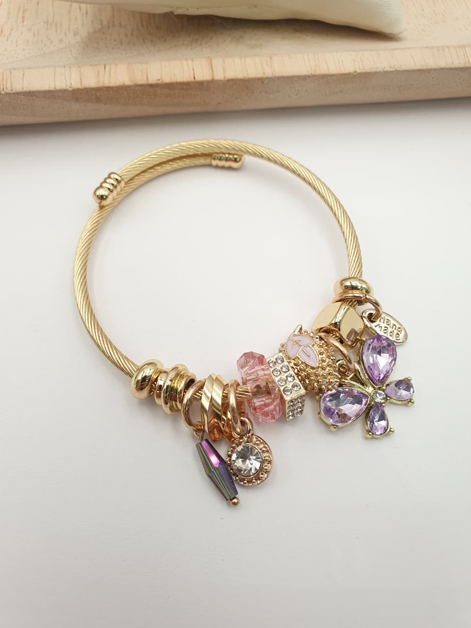 Pulsera Aro en Rodio PAND-04