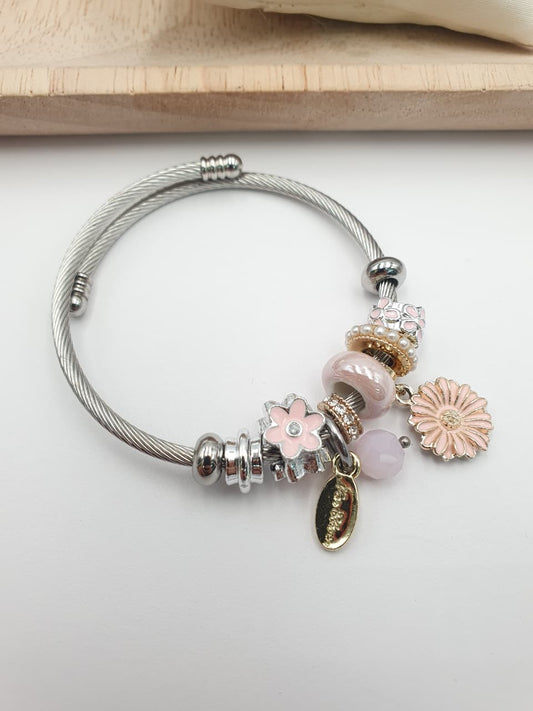 Pulsera Aro en Rodio PAND-03