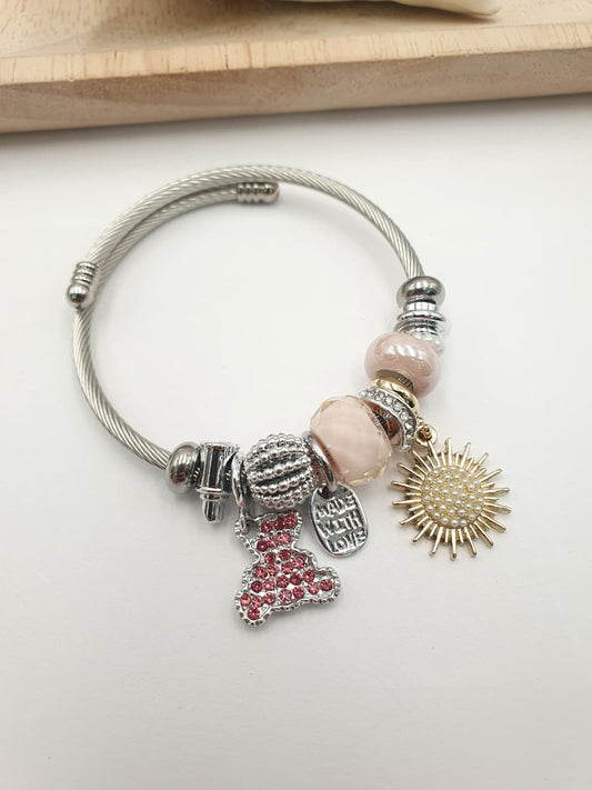 Pulsera Aro en Rodio PAND-02