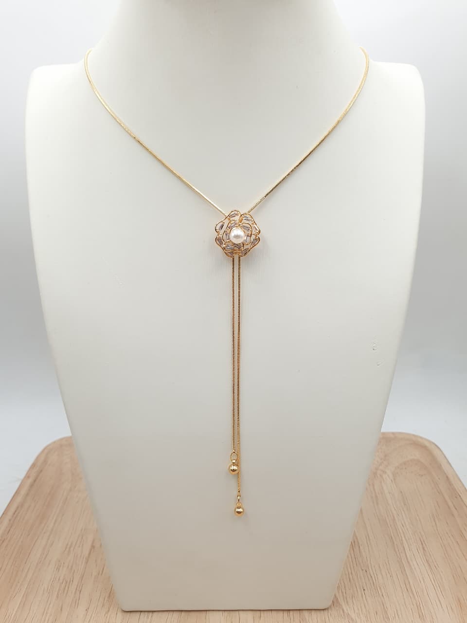 Cadena Corbatin Rodio CCH10