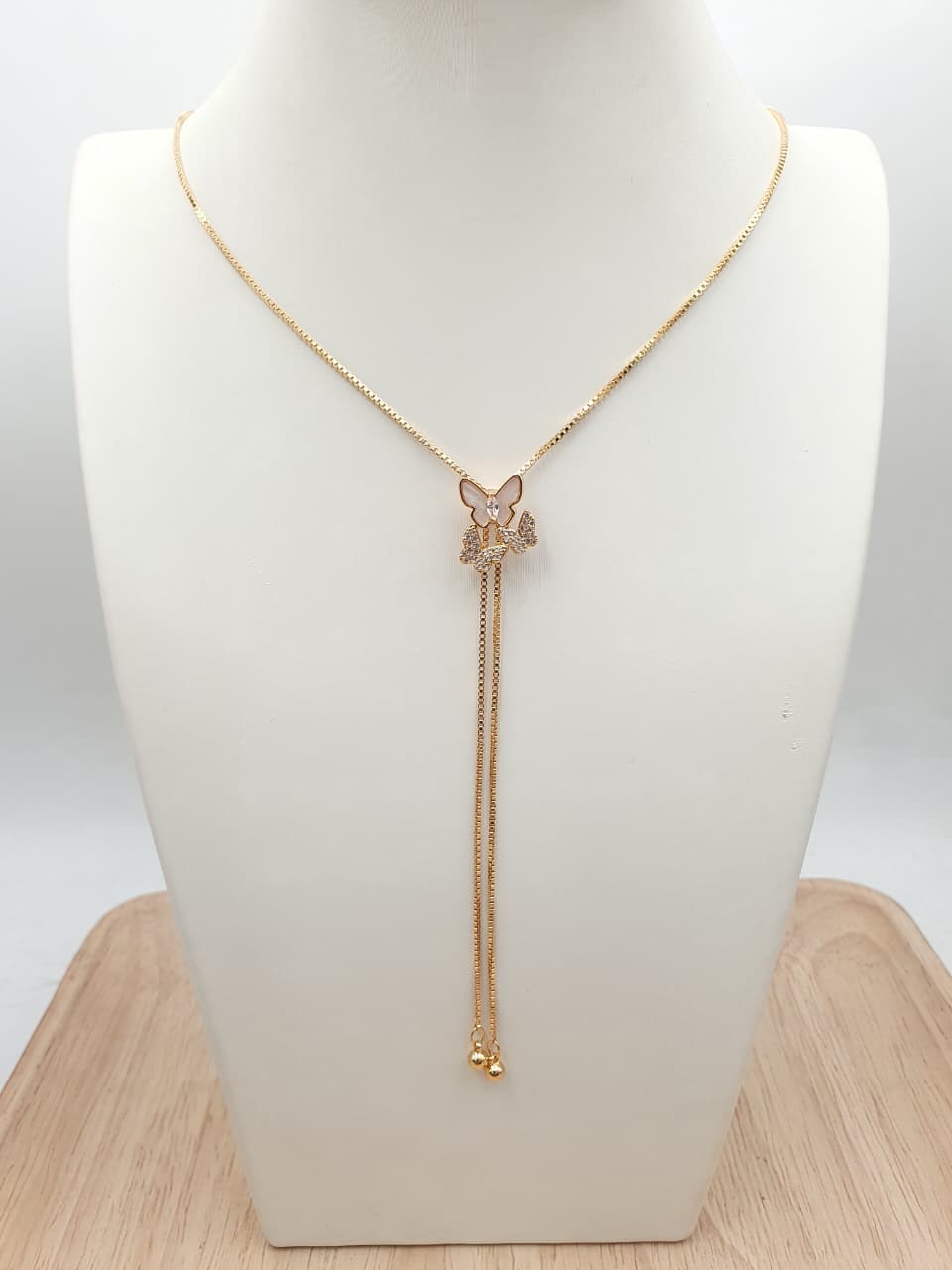 Cadena Corbatin Rodio CCH12