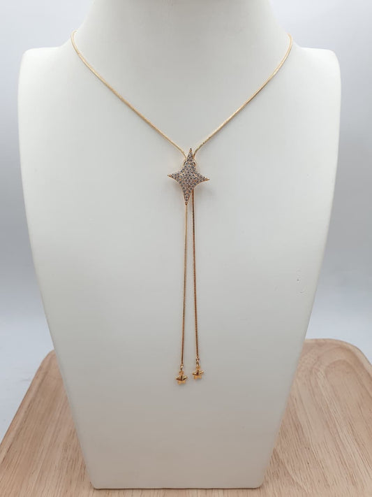 Cadena Corbatin Rodio CCH06