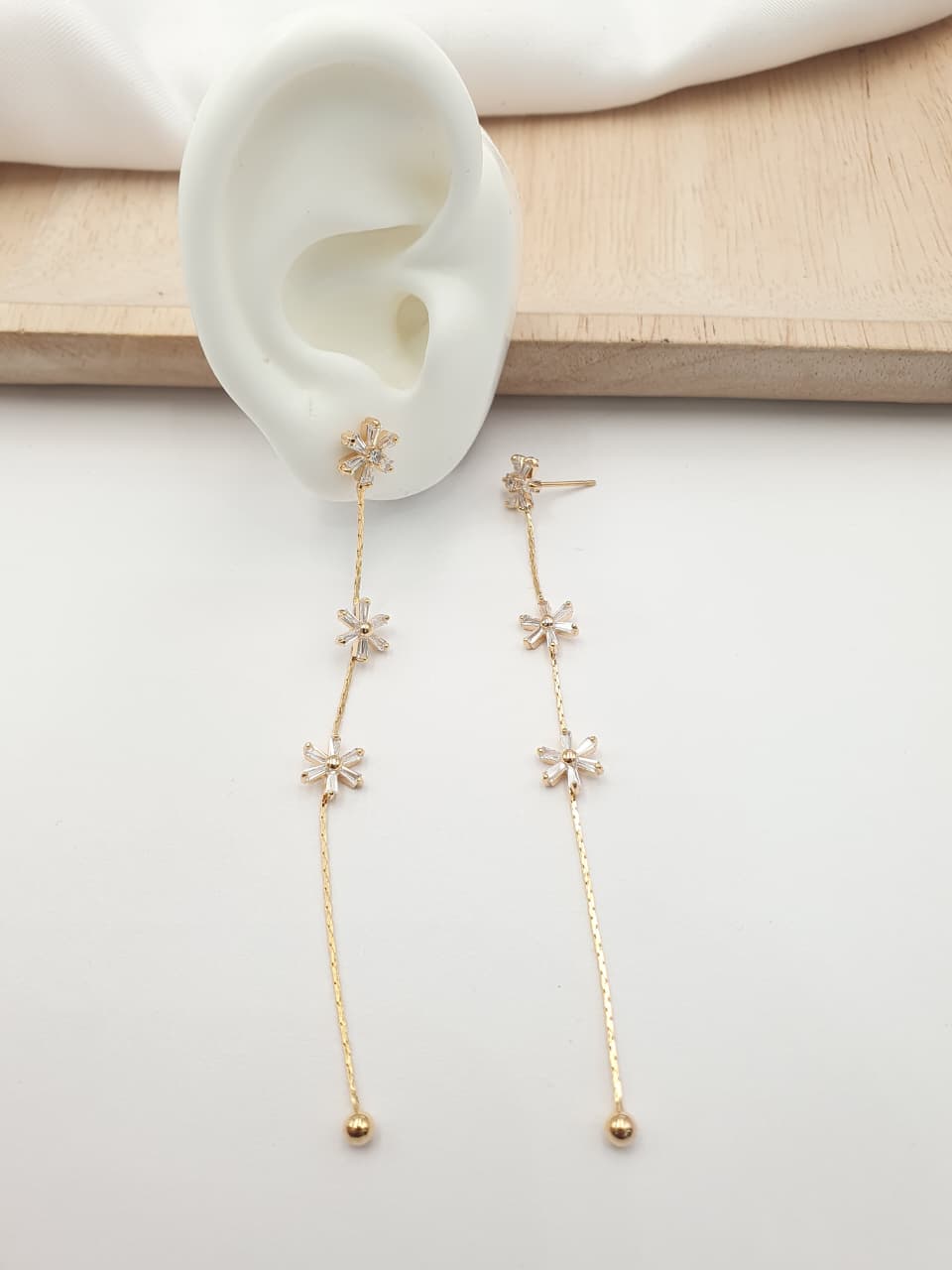 Arete Largo En Rodio ACH03-12