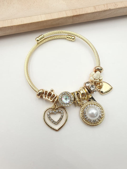 Pulsera Aro En Rodio PAND-6