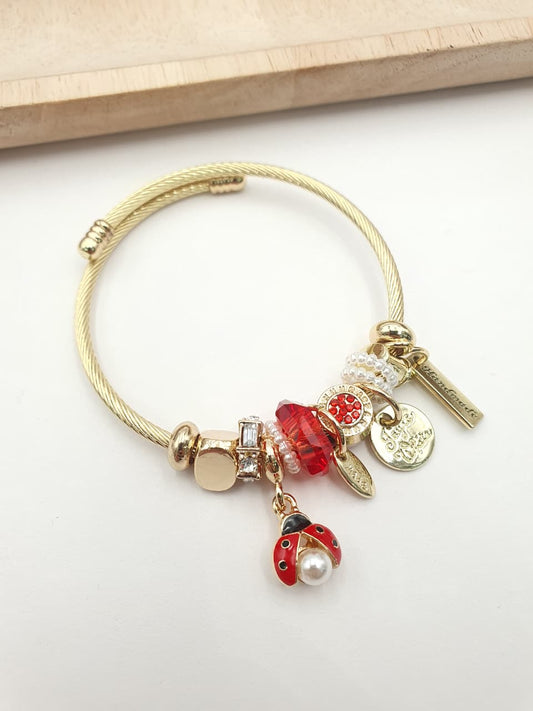 Pulsera Aro En Rodio PAND-12