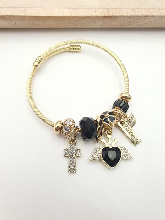 Pulsera Aro En Rodio PAND-11